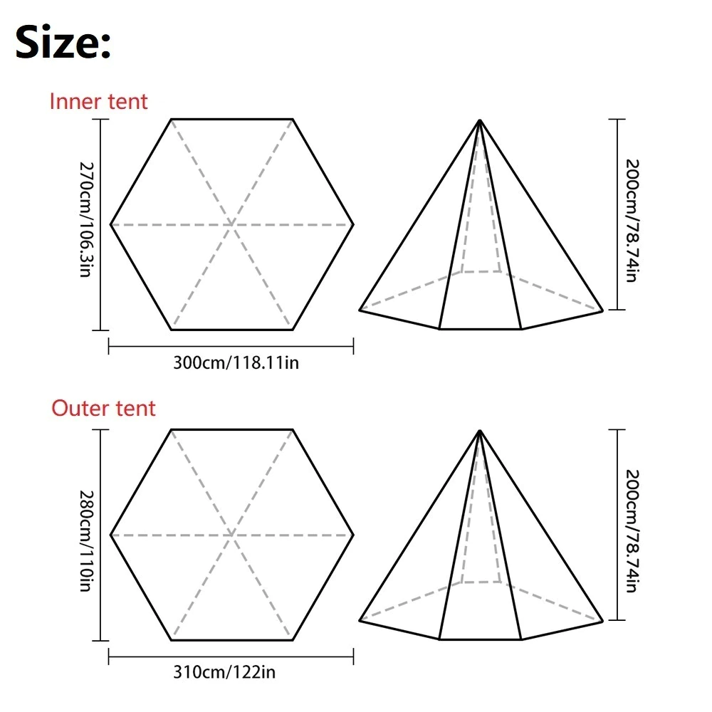 Cheap Goat Tents Outdoor Pyramid Tent 3 4 People Double Layer Indian Style Camping Tent High Quality Aluminum Pole Teepee Family Travel Yurt Tent   